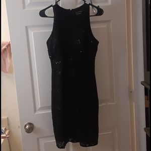 Womens black sequin dress morgan&co. Size 3/4